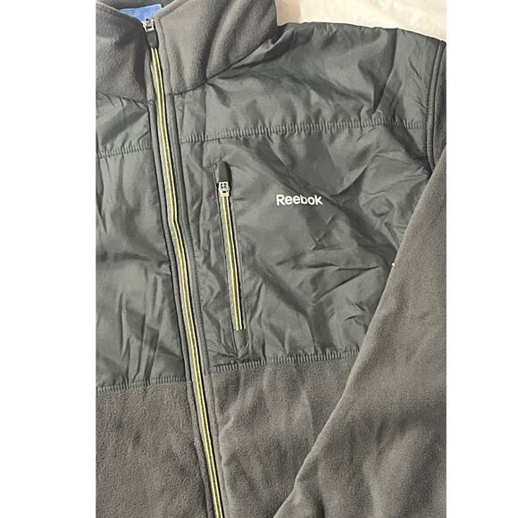 REEBOK PREMIUM MICRO FLEECE Jacket - X-Large - Char / Gray - NEW - Picture 6 of 12